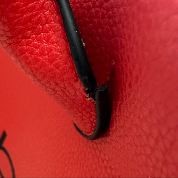 Bebe Fabiola Mini Dome Purse Ruby Red & Black - Picture 3 of 12